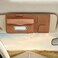 Auto Family Car Sun Visor Tissue Holder Organizer with Card Slots &amp; Pen Holder &ndash; PU Leather Multifunction Auto Tissue Box, Vehicle Napkin Dispenser (Brown)