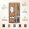 Auto Family Car Sun Visor Tissue Holder Organizer with Card Slots &amp; Pen Holder &ndash; PU Leather Multifunction Auto Tissue Box, Vehicle Napkin Dispenser (Brown)