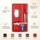 Auto Family Car Sun Visor Tissue Holder Organizer with Card Slots &amp; Pen Holder &ndash; PU Leather Multifunction Auto Tissue Box, Vehicle Napkin Dispenser (Red)