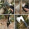 Auto Family Compact Hand Axe with Wooden Handle &ndash; Camping Hatchet Chopping Axe with Leather Sheath for Wood Splitting, Survival Tactical Axe, Outdoor Bushcraft (Tactical Edge Black Axe)