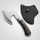 Auto Family Compact Hand Axe with Wooden Handle &ndash; Camping Hatchet Chopping Axe with Leather Sheath for Wood Splitting, Survival Tactical Axe, Outdoor Bushcraft (Tactical Edge Black Axe)