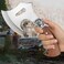 Auto Family Compact Hand Axe with Wooden Handle &ndash; Camping Hatchet Chopping Axe with Leather Sheath for Wood Splitting, Survival Tactical Axe, Outdoor Bushcraft (Hunter Grip Axe)