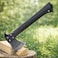 Auto Family Compact Hand Axe &ndash; Camping Hatchet Chopping Axe with Leather Sheath for Wood Splitting, Survival Tactical Axe, Outdoor Bushcraft (ForgeMaster Axe)