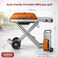 Auto Family Portable BBQ Grill with Foldable Stand &amp; Wheels, Stainless Steel Charcoal Grill, Compact Outdoor Barbecue Cooker for Camping, Picnic, Travel &amp; Garden Cooking (Orange)