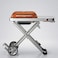Auto Family Portable BBQ Grill with Foldable Stand &amp; Wheels, Stainless Steel Charcoal Grill, Compact Outdoor Barbecue Cooker for Camping, Picnic, Travel &amp; Garden Cooking (Orange)