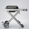 Auto Family Portable BBQ Grill with Foldable Stand &amp; Wheels, Stainless Steel Charcoal Grill, Compact Outdoor Barbecue Cooker for Camping, Picnic, Travel &amp; Garden Cooking (Black)