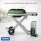 Auto Family Portable BBQ Grill with Foldable Stand &amp; Wheels, Stainless Steel Charcoal Grill, Compact Outdoor Barbecue Cooker for Camping, Picnic, Travel &amp; Garden Cooking (Green)