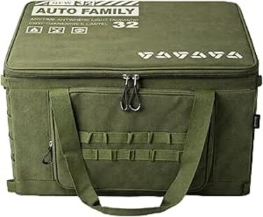 Auto Family 52 * 35 * 50 cm Camping Storage Bag Heavy Duty Travel Gear Organizer &ndash; Large Capacity Outdoor Equipment Carry Case, Waterproof Foldable Storage Bag for Camping, Picnic, Hiking