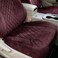 Auto Family Luxury 5 Pcs Soft Fabric Car Seat Cover Full Set - Universal Fit, Waterproof Automotive Seat Protector, Breathable Anti-Slip Car Cushion Pad, Interior Protector for Car (Maroon)