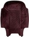 Auto Family Luxury 5 Pcs Soft Fabric Car Seat Cover Full Set - Universal Fit, Waterproof Automotive Seat Protector, Breathable Anti-Slip Car Cushion Pad, Interior Protector for Car (Maroon)
