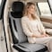 Auto Family Luxury 5 Pcs Soft Fabric Car Seat Cover Full Set - Universal Fit, Waterproof Automotive Seat Protector, Breathable Anti-Slip Car Cushion Pad, Interior Protector for Car (Gray - Black)