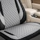 Auto Family Luxury 5 Pcs Soft Fabric Car Seat Cover Full Set - Universal Fit, Waterproof Automotive Seat Protector, Breathable Anti-Slip Car Cushion Pad, Interior Protector for Car (Gray - Black)