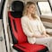 Auto Family Luxury 5 Pcs Soft Fabric Car Seat Cover Full Set - Universal Fit, Waterproof Automotive Seat Protector, Breathable Anti-Slip Car Cushion Pad, Interior Protector for Car (Red - Black)