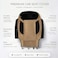 Auto Family Luxury 5 Pcs Soft Fabric Car Seat Cover Full Set - Universal Fit, Waterproof Automotive Seat Protector, Breathable Anti-Slip Car Cushion Pad, Interior Protector for Car (Brown -Black)