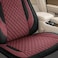 Auto Family Luxury 5 Pcs Soft Fabric Car Seat Full Set - Universal Fit, Waterproof Automotive Seat Protector, Breathable Anti-Slip Car Cushion Pad, Interior Protector for Car (Maroon - Black)