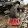 Auto Family Car Traction Boards Sand &amp; Snow Recovery Tracks, Heavy Duty Tire Grip Mats for Off-Road, Anti-Slip Recovery Pads for Mud, Sand, Snow &amp; Ice (Plastic - Red)