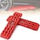Auto Family Car Traction Boards Sand &amp; Snow Recovery Tracks, Heavy Duty Tire Grip Mats for Off-Road, Anti-Slip Recovery Pads for Mud, Sand, Snow &amp; Ice (Plastic - Red)