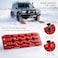 Auto Family Car Traction Boards Sand &amp; Snow Recovery Tracks, Heavy Duty Tire Grip Mats for Off-Road, Anti-Slip Recovery Pads for Mud, Sand, Snow &amp; Ice (Small - Red)