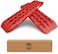 Auto Family Car Traction Boards Sand &amp; Snow Recovery Tracks, Heavy Duty Tire Grip Mats for Off-Road, Anti-Slip Recovery Pads for Mud, Sand, Snow &amp; Ice (Small - Red)