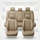 Auto Family Premium 5Pcs Set PU Leather Car Seat Cover Full Set, Universal Fit Auto Seat Covers, Luxury Interior Protector, Waterproof Seat Covers, Breathable Anti-Slip Car Seat Cushion (Beige)