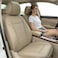 Auto Family Premium 5Pcs Set PU Leather Car Seat Cover Full Set, Universal Fit Auto Seat Covers, Luxury Interior Protector, Waterproof Seat Covers, Breathable Anti-Slip Car Seat Cushion (Beige)