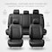 Auto Family Premium 5Pcs PU Leather Car Seat Cover Full Set, Universal Fit Auto Seat Covers, Luxury Interior Protector, Waterproof Seat Covers, Breathable Anti-Slip Car Seat Cushion (Black)