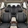 Auto Family Premium 5Pcs PU Leather Car Seat Cover Full Set, Universal Fit Auto Seat Covers, Luxury Interior Protector, Waterproof Seat Covers, Breathable Anti-Slip Car Seat Cushion (Black)