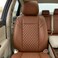 Auto Family Premium 5Pcs PU Leather Car Seat Cover Full Set, Universal Fit Auto Seat Covers, Luxury Interior Protector, Waterproof Seat Covers, Breathable Anti-Slip Car Seat Cushion (Brown)