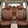 Auto Family Premium 5Pcs PU Leather Car Seat Cover Full Set, Universal Fit Auto Seat Covers, Luxury Interior Protector, Waterproof Seat Covers, Breathable Anti-Slip Car Seat Cushion (Brown)