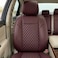 Auto Family Premium 5Pcs PU Leather Car Seat Cover Full Set, Universal Fit Auto Seat Covers, Luxury Interior Protector, Waterproof Seat Covers, Breathable Anti-Slip Car Seat Cushion (Maroon)