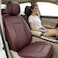 Auto Family Premium 5Pcs PU Leather Car Seat Cover Full Set, Universal Fit Auto Seat Covers, Luxury Interior Protector, Waterproof Seat Covers, Breathable Anti-Slip Car Seat Cushion (Maroon)