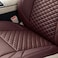 Auto Family Premium 5Pcs PU Leather Car Seat Cover Full Set, Universal Fit Auto Seat Covers, Luxury Interior Protector, Waterproof Seat Covers, Breathable Anti-Slip Car Seat Cushion (Maroon)