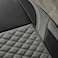 Auto Family Premium 5Pcs PU Leather Car Seat Cover Full Set, Universal Fit Auto Seat Covers, Luxury Interior Protector, Waterproof Seat Covers, Breathable Anti-Slip Car Seat Cushion (Gray Black)