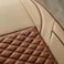 Auto Family Premium 5Pcs PU Leather Car Seat Cover Full Set, Universal Fit Auto Seat Covers, Luxury Interior Protector, Waterproof Seat Covers, Breathable Anti-Slip Car Seat Cushion (Beige Brown)