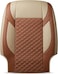 Auto Family Premium 5Pcs PU Leather Car Seat Cover Full Set, Universal Fit Auto Seat Covers, Luxury Interior Protector, Waterproof Seat Covers, Breathable Anti-Slip Car Seat Cushion (Beige Brown)