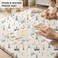 Auto Family 180 * 200cm Baby Play Mat Foam Folding Floor Mat, Soft Crawling Mat for Infants &amp; Toddlers, Non-Toxic Waterproof Reversible Kids Playmat, Thick Anti-Slip Activity Mat (Red)