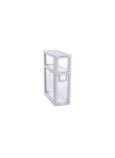 Multi Layered Adjustable Storage Box White 17x43x49cm