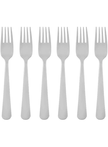 Digital Shoppy IKEA Salad Dessert Fork Stainless Steel - Pack of 6 (16 cm (6"))
