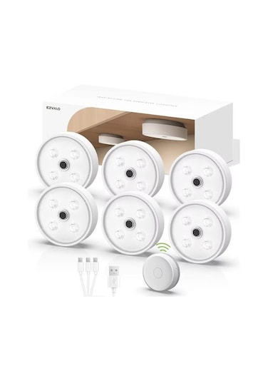 EZVALO EzLumiPuck Pro Group Control Under Cabinet Lights with Remote