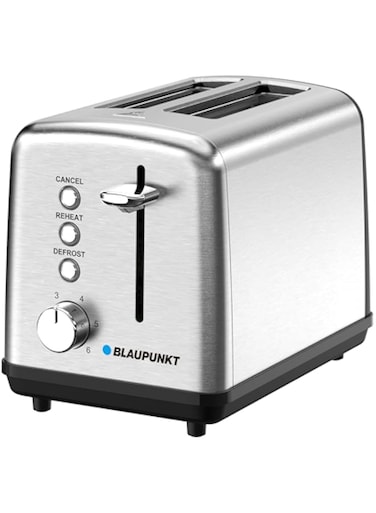 Blaupunkt 2-Slice Toaster, 870W, Brushed Stainless Steel, 6 Browning Levels, KTS612