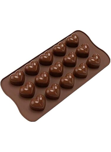 The silicone love cake mould The silicone heart-shaped ice mold 15 grids chocolate mold with water droplets