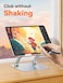 Tounee Tablet Holder Stand, Dual Rod Adjustable Aluminum Desktop Stand, Compatible with 4.7-16.5" iPads, Surface Tablets, Portable Monitors, Kindle &amp; More (Silver)
