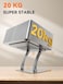 Tounee Tablet Holder Stand, Dual Rod Adjustable Aluminum Desktop Stand, Compatible with 4.7-16.5" iPads, Surface Tablets, Portable Monitors, Kindle &amp; More (Silver)
