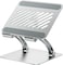 Tounee Tablet Holder Stand, Dual Rod Adjustable Aluminum Desktop Stand, Compatible with 4.7-16.5" iPads, Surface Tablets, Portable Monitors, Kindle &amp; More (Silver)
