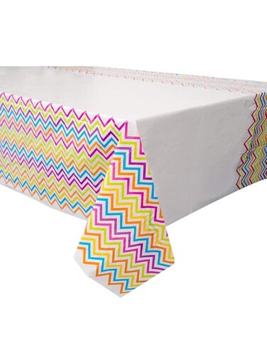 Unique Rainbow Chevron Table Cover