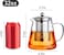 CRAFT MAGIC 950ml Borosilicate Glass Teapot for Stovetop &ndash; Clear Tea Kettle with 4 Glass Cups, Stainless Steel Removable Infuser &ndash; Blooming &amp; Loose Leaf Tea Brewer for Home, Office, Camping &amp; Travel
