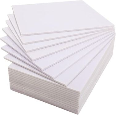 CRAFT MAGIC 20-Pack A4 White Foam Boards &ndash; Lightweight 5 mm Polystyrene Sheets for Presentations, Office Use, Shops and Art Projects (21.7 &times; 30 cm)