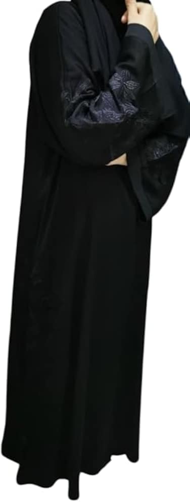 Velvet Aura Women&rsquo;s Embroidered Abaya with Hijab Set 56 size   Long Sleeve Maxi Dress   Modest Islamic Clothing for Women   Muslim Prayer Dress for Eid, Ramadan, and Everyday Wear