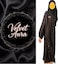 Velvet Aura Women&rsquo;s Embroidered Abaya with Hijab Set 52 size   Long Sleeve Maxi Dress   Modest Islamic Clothing for Women   Muslim Prayer Dress for Eid, Ramadan, and Everyday Wear