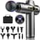 Massage Gun Deep Tissue Massager, Handheld Cordless Tapping Massager LED Touch Screen with 10 Different Massage Heads 99 Speeds for Legs, Back, Body Pain Relief, Ache Relief
